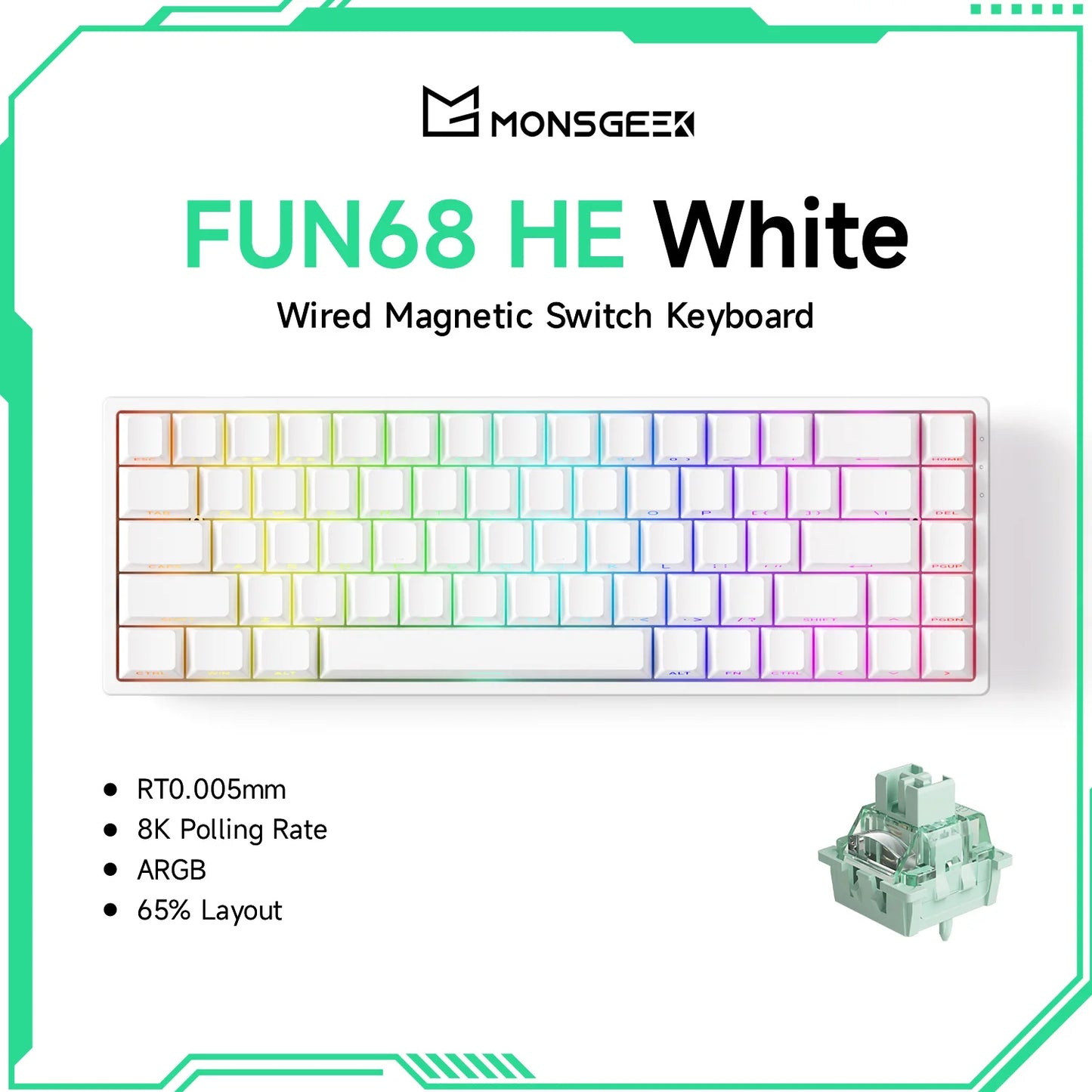 Akko MonsGeek FUN68 FUN60 PRO&MAX  HE Magnetic Keyboard 60% 65%
