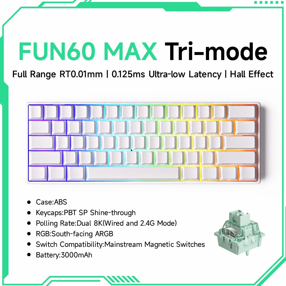 Akko MonsGeek FUN68 FUN60 PRO&MAX  HE Magnetic Keyboard 60% 65%