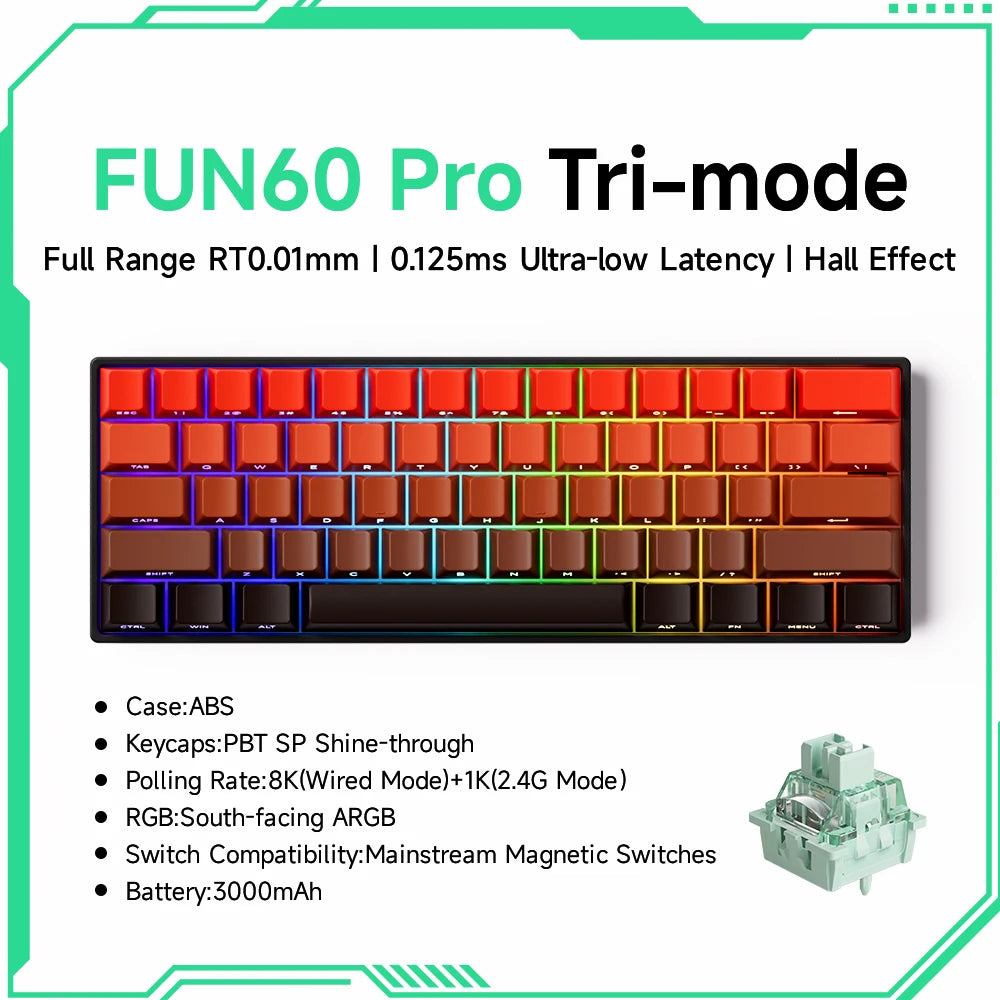 Akko MonsGeek FUN68 FUN60 PRO&MAX  HE Magnetic Keyboard 60% 65%