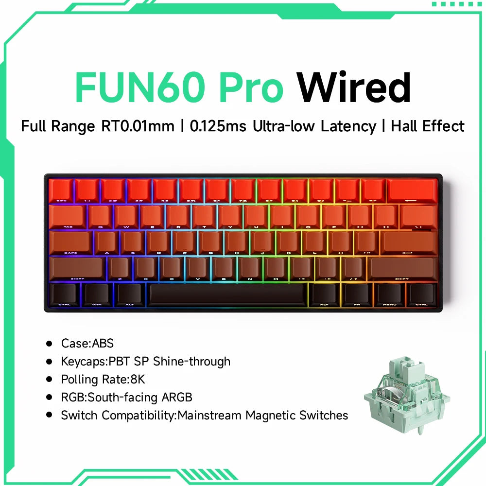 Akko MonsGeek FUN68 FUN60 PRO&MAX  HE Magnetic Keyboard 60% 65%