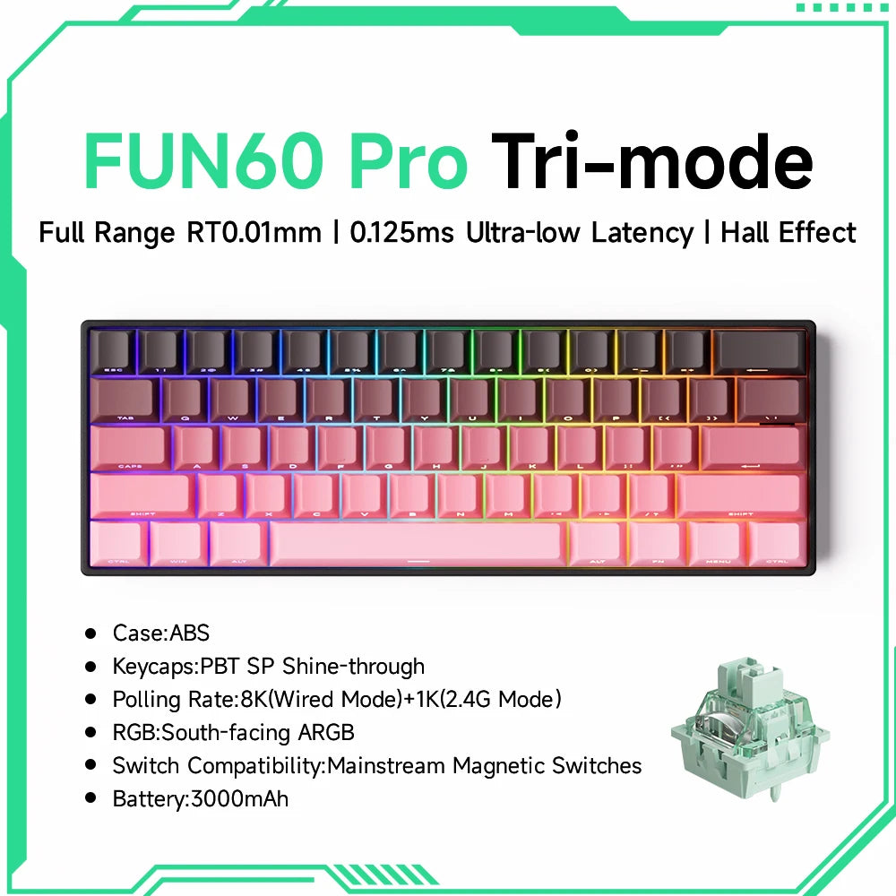 Akko MonsGeek FUN68 FUN60 PRO&MAX  HE Magnetic Keyboard 60% 65%