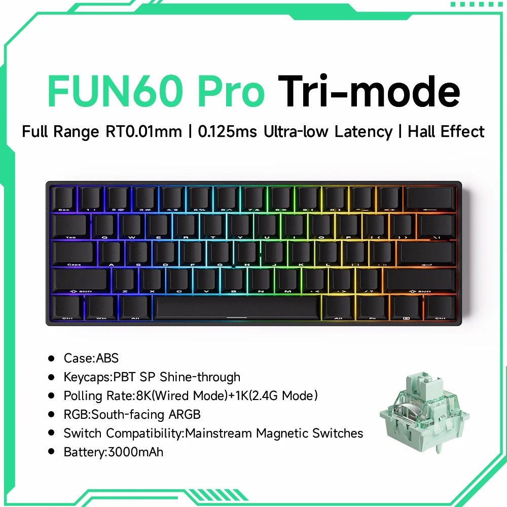 Akko MonsGeek FUN68 FUN60 PRO&MAX  HE Magnetic Keyboard 60% 65%