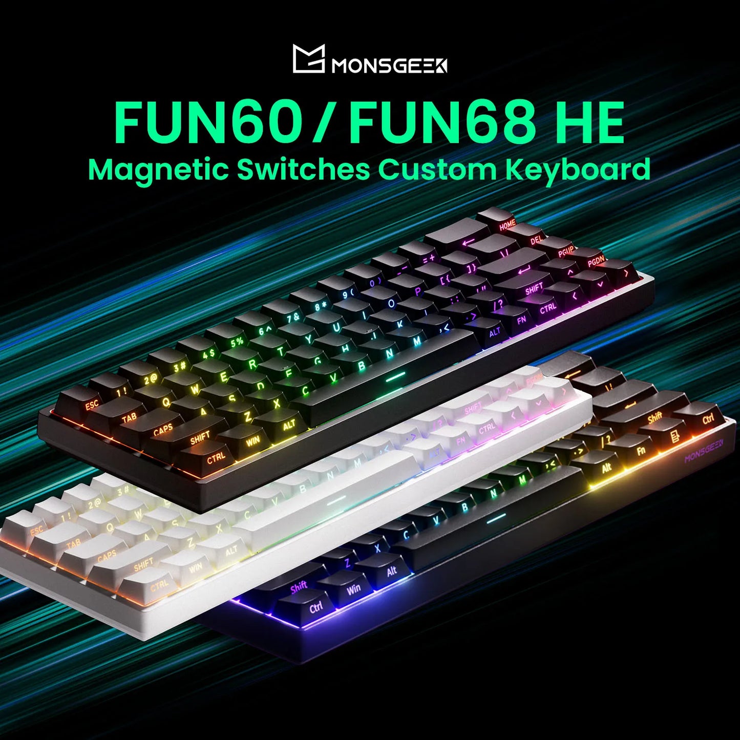 Akko MonsGeek FUN68 FUN60 PRO&MAX  HE Magnetic Keyboard 60% 65%
