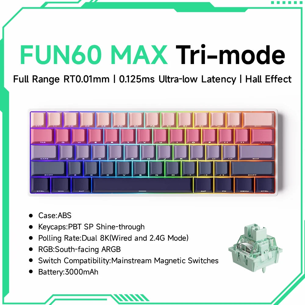 Akko MonsGeek FUN68 FUN60 PRO&MAX  HE Magnetic Keyboard 60% 65%