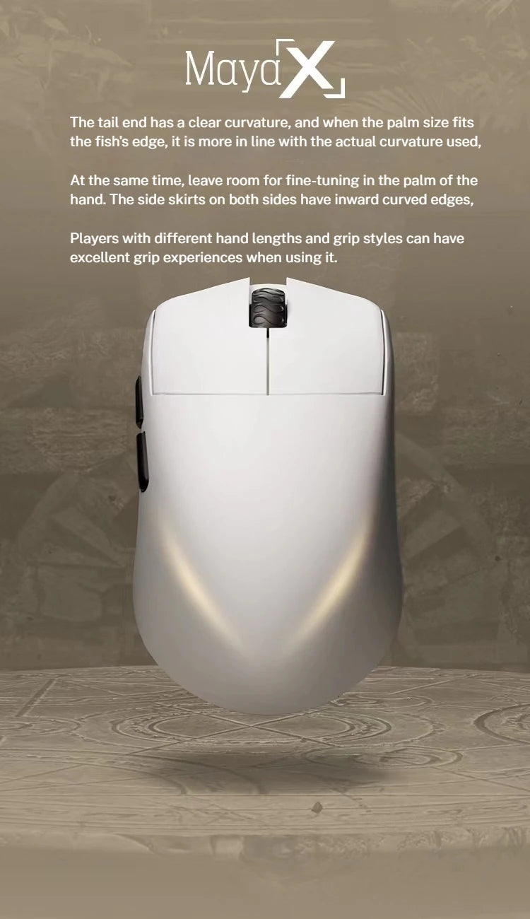 LAMZU Maya X Wirless Gaming Mouse 47g Lightweight Pixart 3950 Nordic 52840 Low Latency E-sports Mouse With 8K Receiver PC Custom
