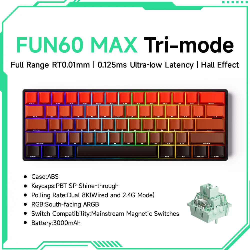 Akko MonsGeek FUN68 FUN60 PRO&MAX  HE Magnetic Keyboard 60% 65%