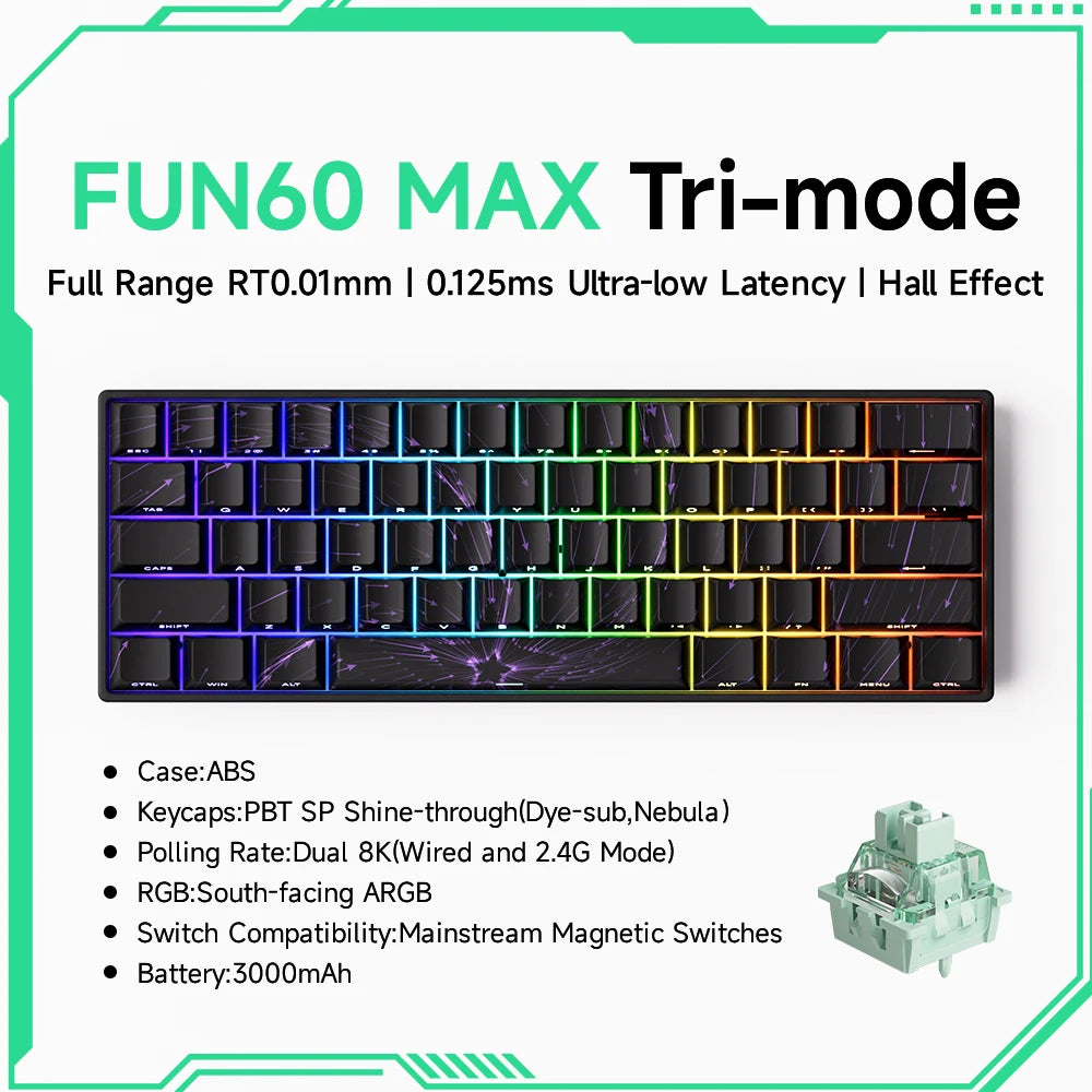 Akko MonsGeek FUN68 FUN60 PRO&MAX  HE Magnetic Keyboard 60% 65%