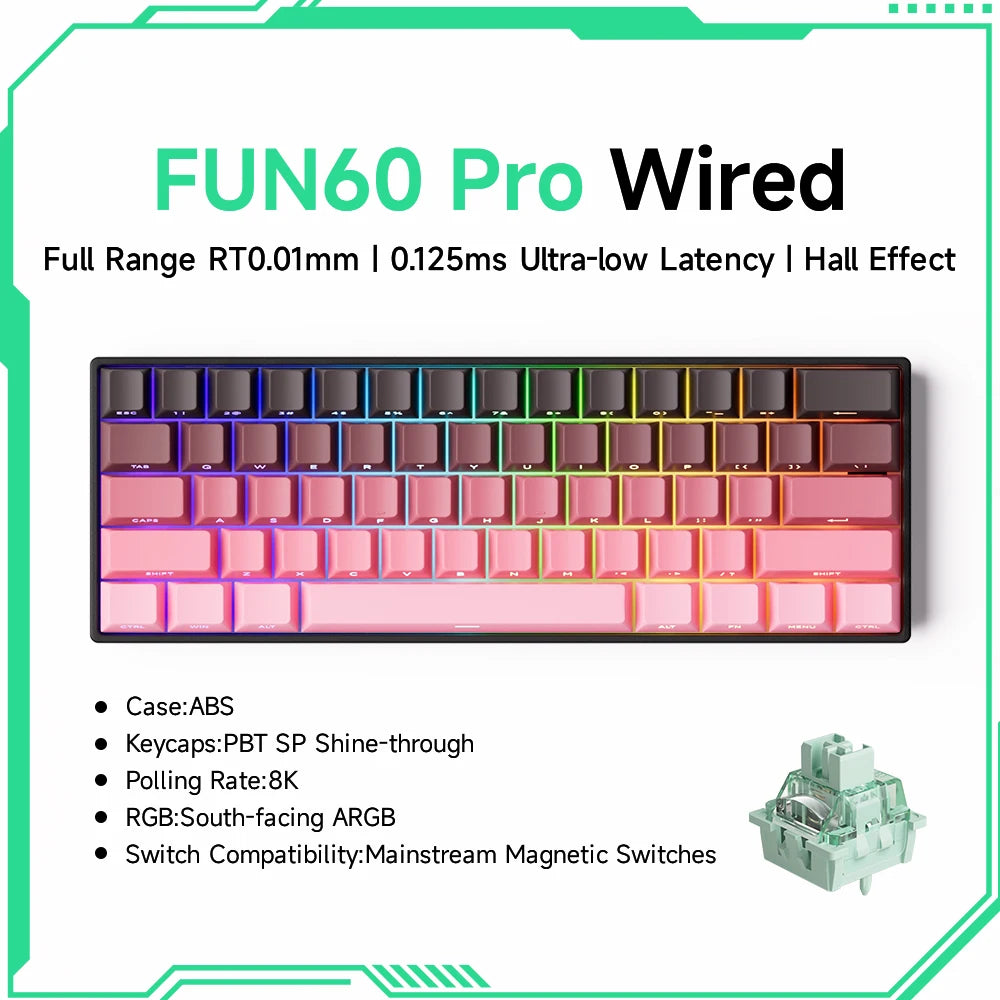 Akko MonsGeek FUN68 FUN60 PRO&MAX  HE Magnetic Keyboard 60% 65%