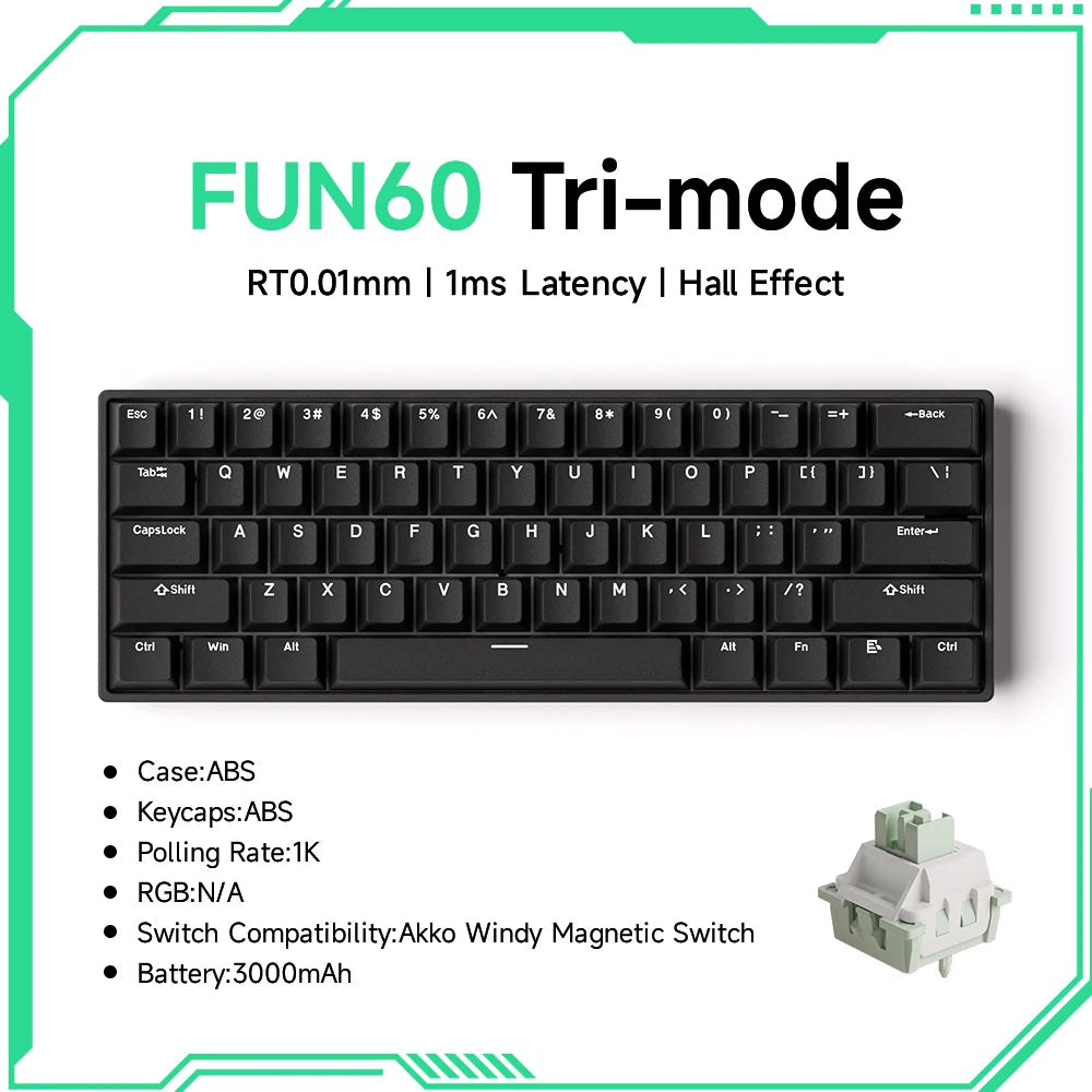 Akko MonsGeek FUN68 FUN60 PRO&MAX  HE Magnetic Keyboard 60% 65%