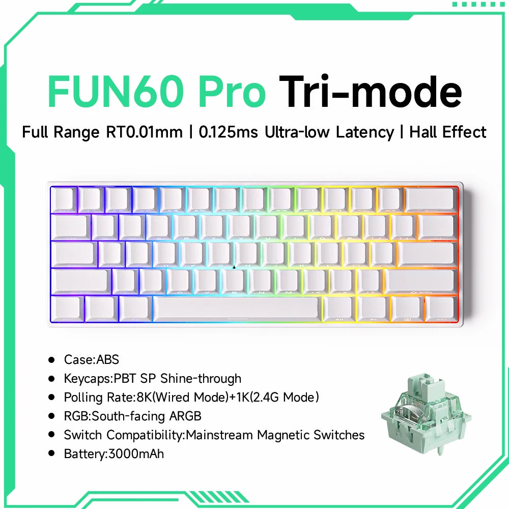 Akko MonsGeek FUN68 FUN60 PRO&MAX  HE Magnetic Keyboard 60% 65%