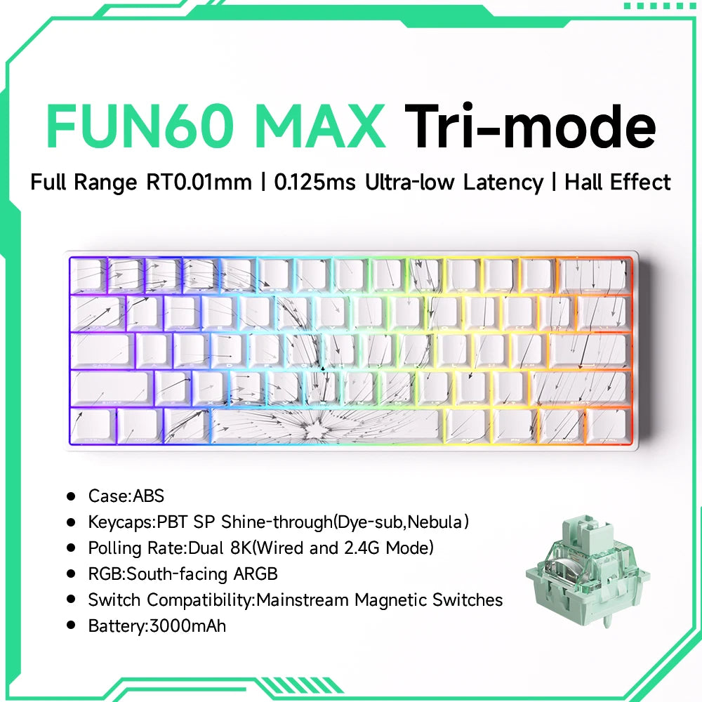 Akko MonsGeek FUN68 FUN60 PRO&MAX  HE Magnetic Keyboard 60% 65%