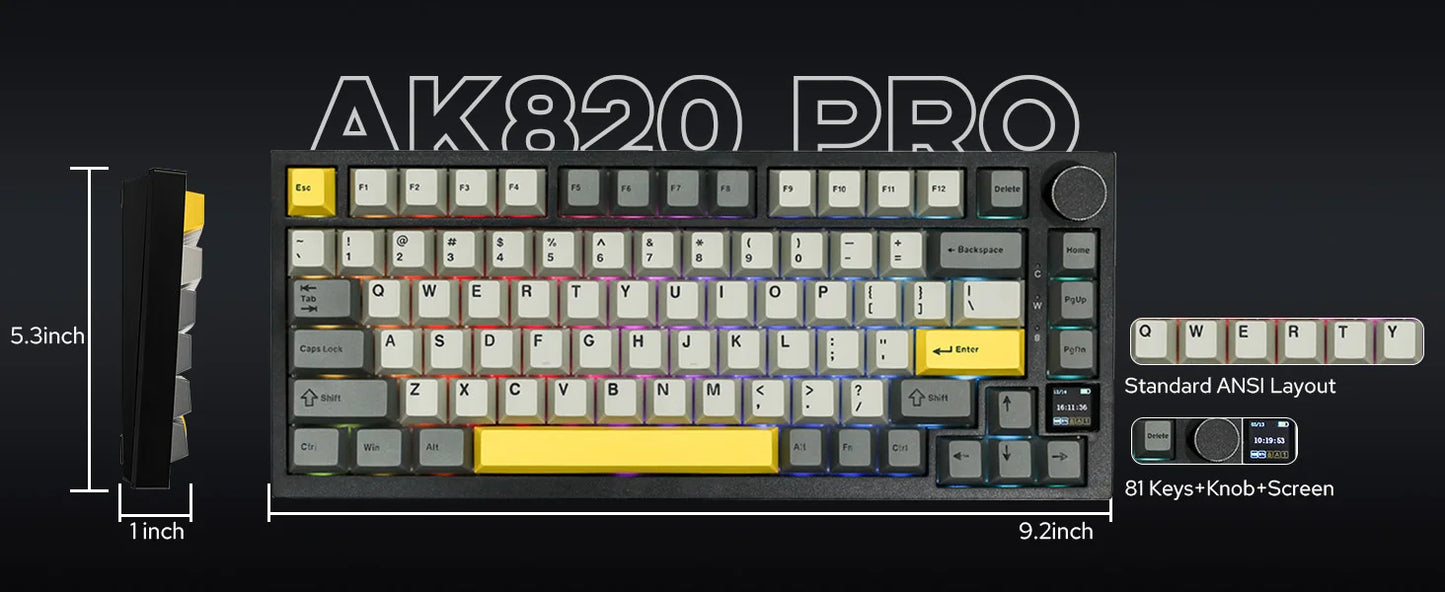 Ajazz AK820 Pro 75% Bluetooth