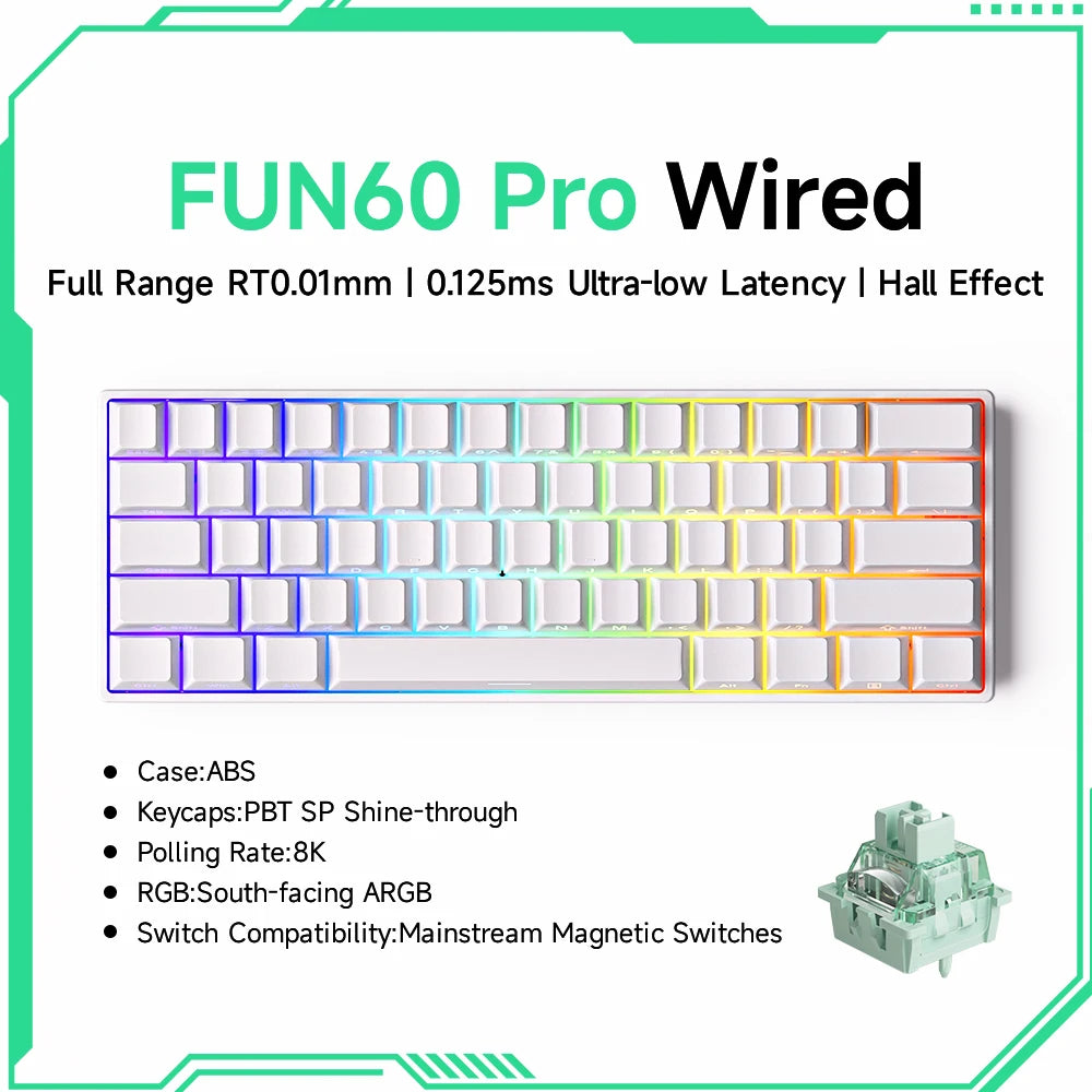 Akko MonsGeek FUN68 FUN60 PRO&MAX  HE Magnetic Keyboard 60% 65%