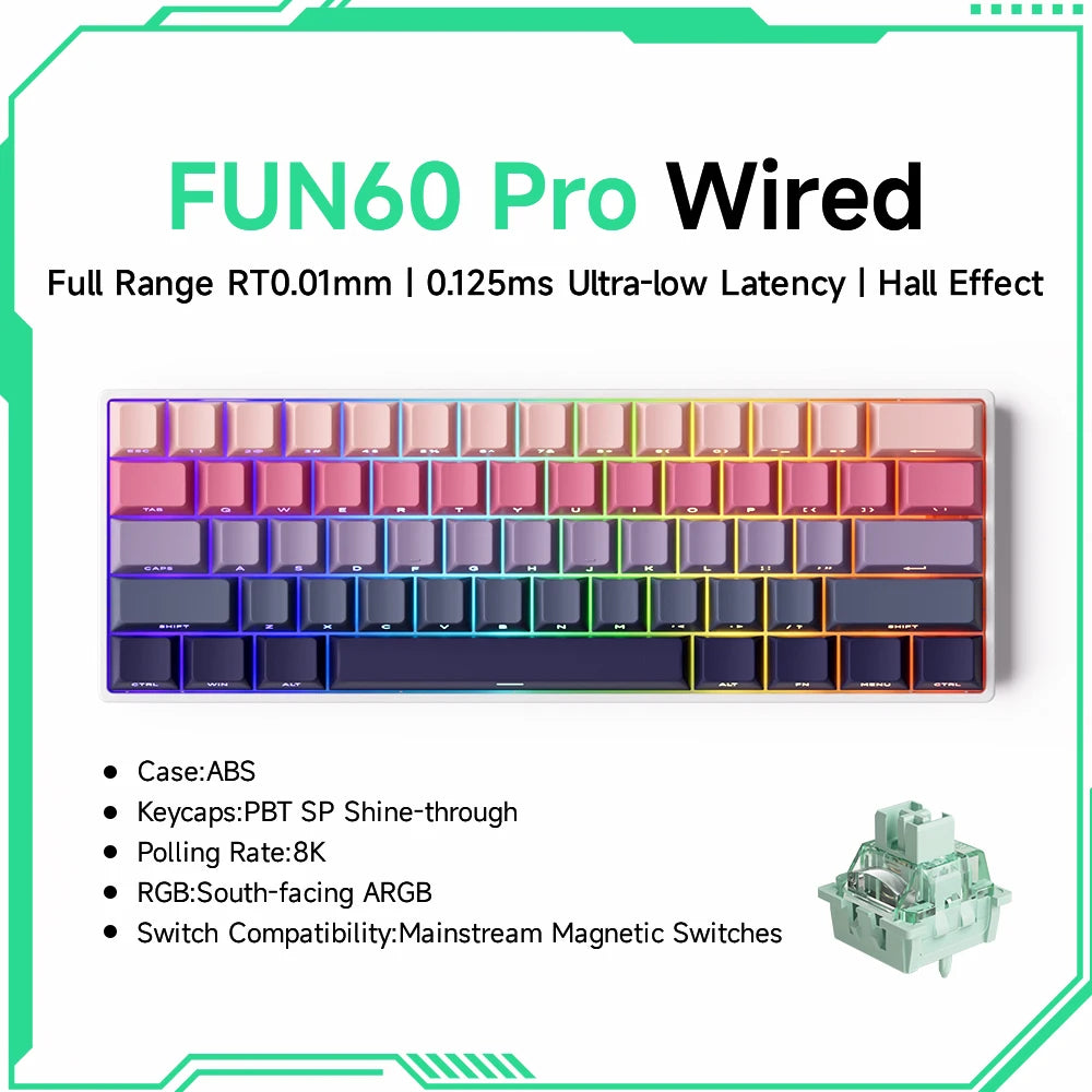 Akko MonsGeek FUN68 FUN60 PRO&MAX  HE Magnetic Keyboard 60% 65%