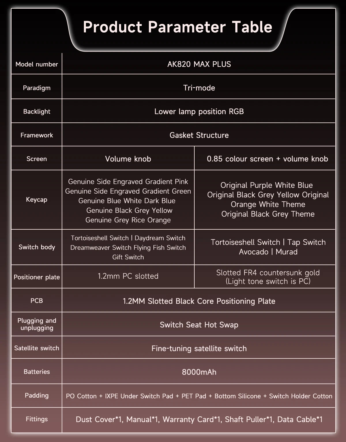AJAZZ AK820 MAX PLUS