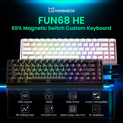 Akko MonsGeek FUN68 FUN60 PRO&MAX  HE Magnetic Keyboard 60% 65%