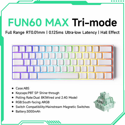 Akko MonsGeek FUN68 FUN60 PRO&MAX  HE Magnetic Keyboard 60% 65%