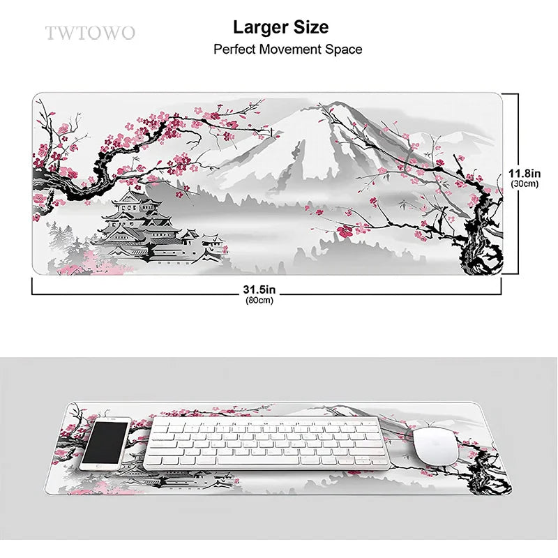 Sakura Japanese Cherry Blossom Mouse Pad Gaming