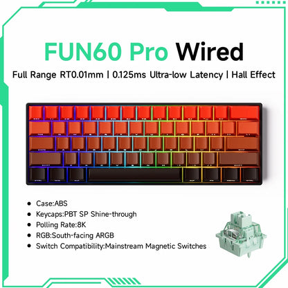 Akko MonsGeek FUN68 FUN60 PRO&MAX  HE Magnetic Keyboard 60% 65%