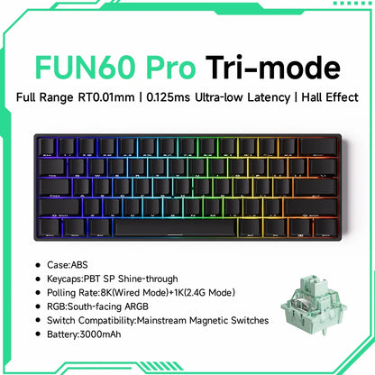 Akko MonsGeek FUN68 FUN60 PRO&MAX  HE Magnetic Keyboard 60% 65%