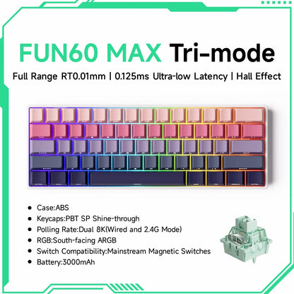 Akko MonsGeek FUN68 FUN60 PRO&MAX  HE Magnetic Keyboard 60% 65%