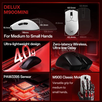 Delux M900mini PRO PAW3395 8K