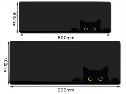 Kawaii Black Kitten Mouse Pad