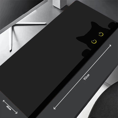 Kawaii Black Kitten Mouse Pad