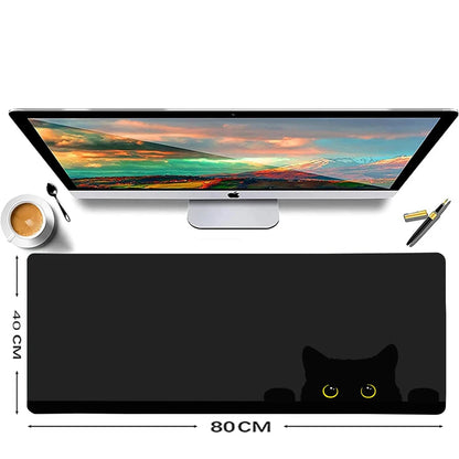 Kawaii Black Kitten Mouse Pad