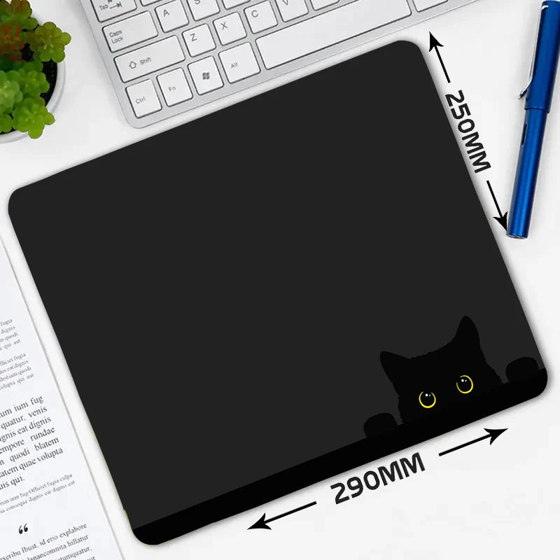 Kawaii Black Kitten Mouse Pad