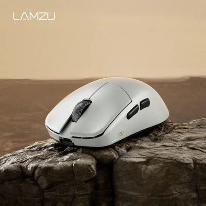 Bezdrátová herní myš LAMZU Maya X, lehká, 47g, Pixart 3950 Nordic 52840, nízká latence, e-sportovní myš s 8K přijímačem, PC Custom