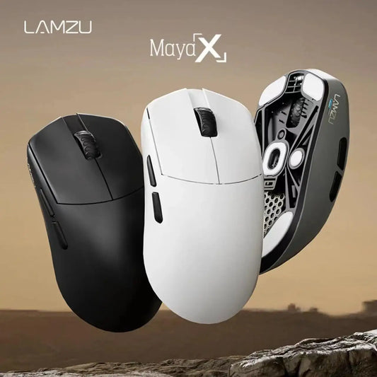 LAMZU Maya X Wirless Gaming Mouse 47g Lightweight Pixart 3950 Nordic 52840 Low Latency E-sports Mouse With 8K Receiver PC Custom