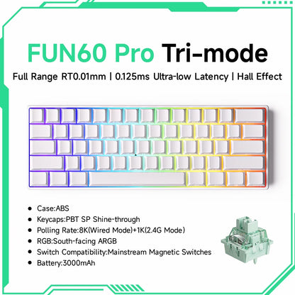 Akko MonsGeek FUN68 FUN60 PRO&MAX  HE Magnetic Keyboard 60% 65%