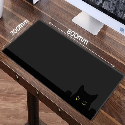 Kawaii Black Kitten Mouse Pad