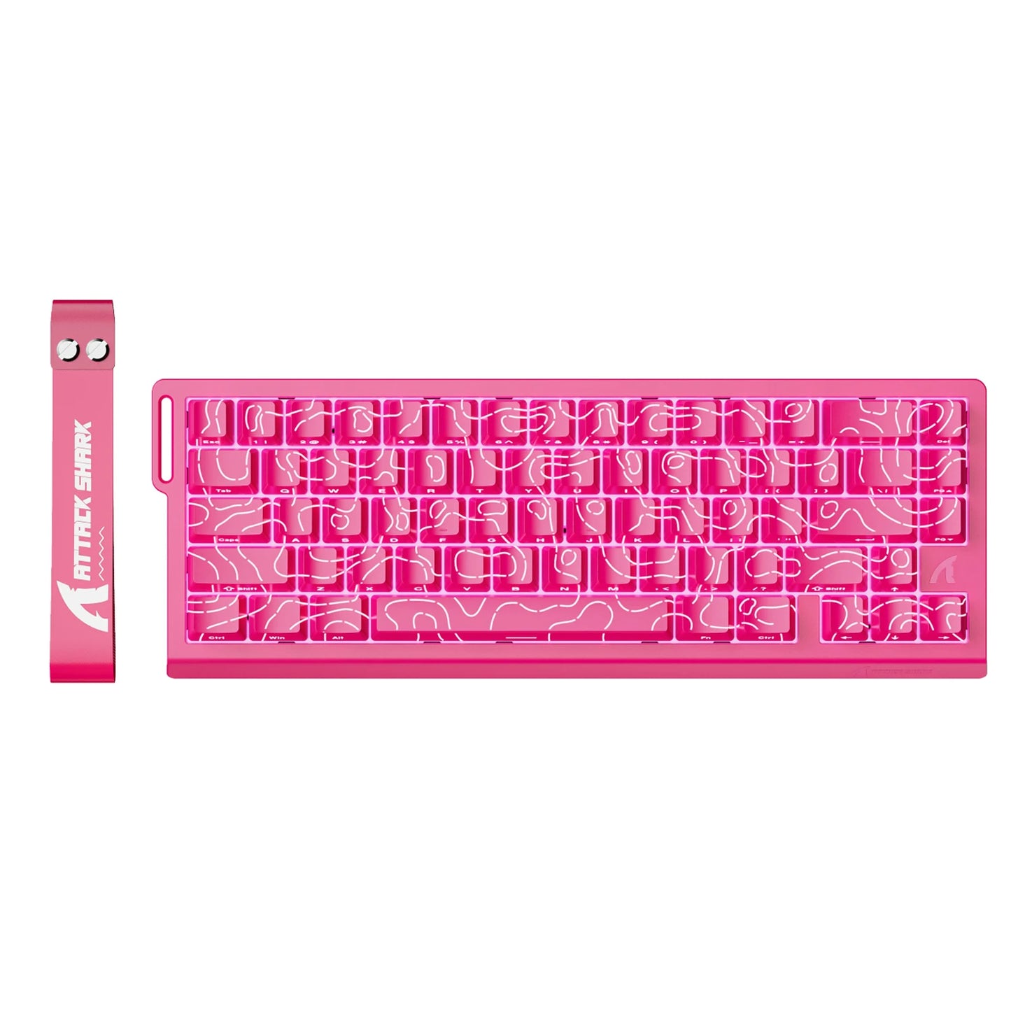 ATTACK SHARK X68 HE Rapid Trigger 8KHz Magnetic Keyboard, 0.01mm 60% , RGB, Support RT/Snap Tap/DKS/MT/TGL