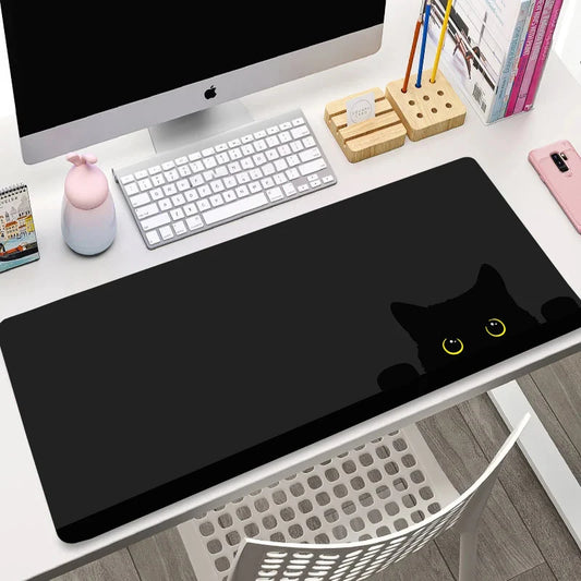 Kawaii Black Kitten Mouse Pad